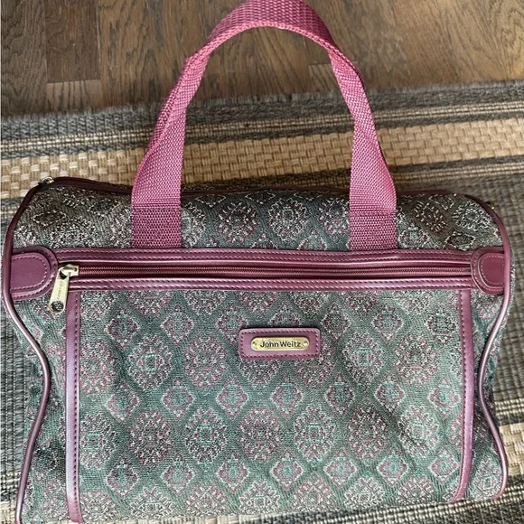 RARE VINTAGE John Weitz Travelers Carry On Overnight Shoulder Strap Duffel Bag - Picture 7 of 14